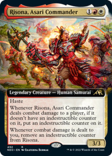 Risona, Asari Commander (Extended Art) [Kamigawa: Neon Dynasty] | Gamer Loot