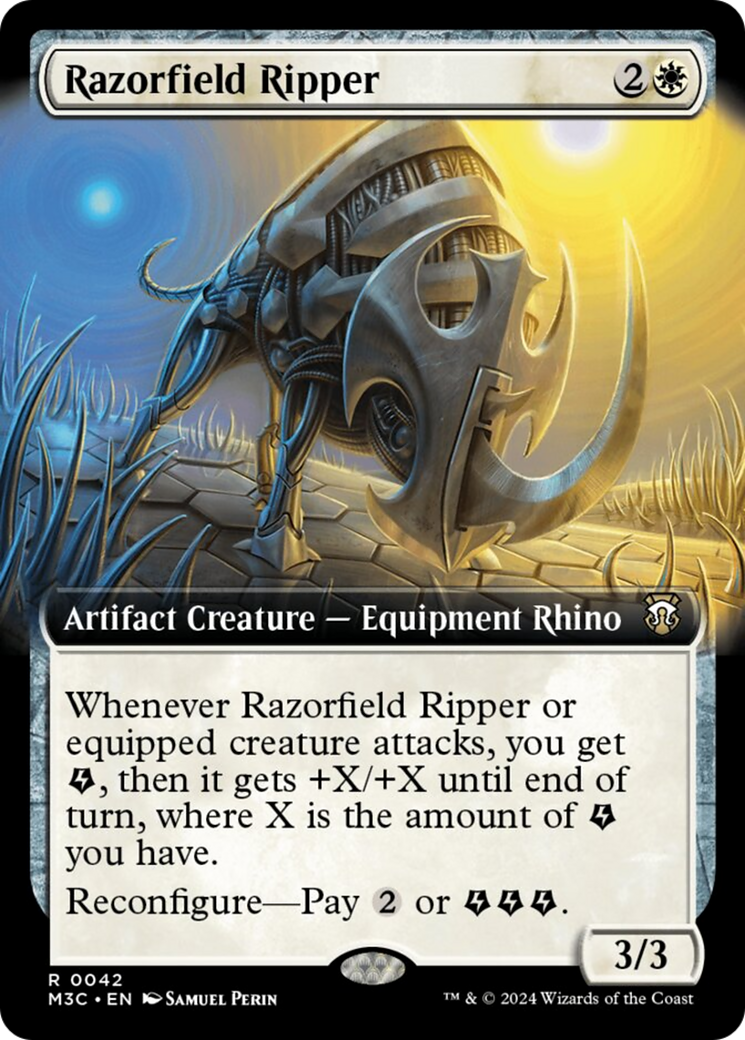 Razorfield Ripper (Extended Art) (Ripple Foil) [Modern Horizons 3 Commander] | Gamer Loot