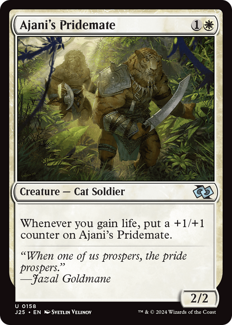 Qala, Ajani's Pridemate (Anime) [Foundations Jumpstart] | Gamer Loot