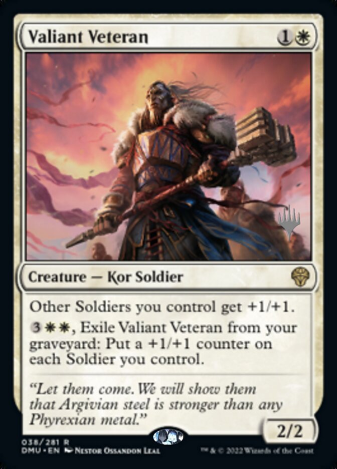 Valiant Veteran (Promo Pack) [Dominaria United Promos] | Gamer Loot