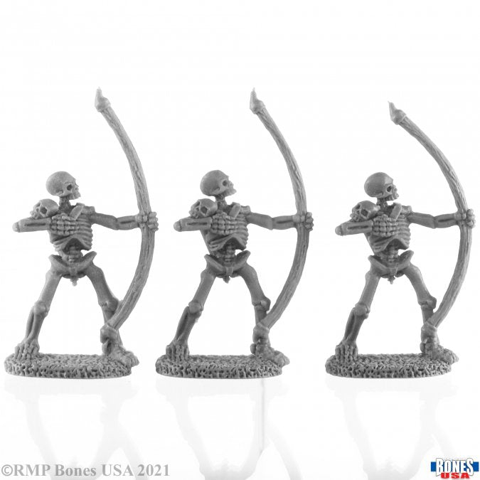 Reaper Bones Miniatures: Skeletal Archers (3) | Gamer Loot