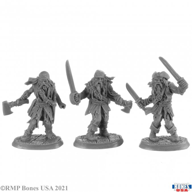 Reaper Bones Miniatures: Zombie Pirates (3) | Gamer Loot