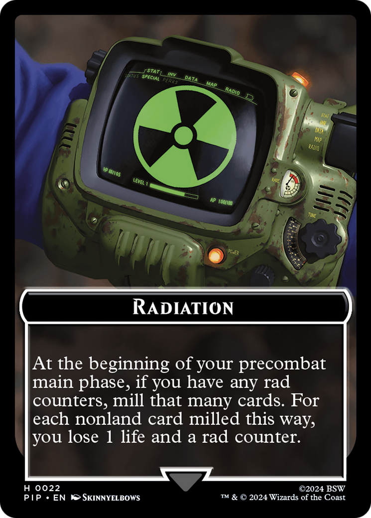 Radiation // Clue Double-Sided Token [Fallout Tokens] | Gamer Loot