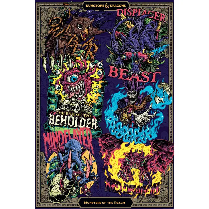 Monsters of the Realms Poster | Gamer Loot