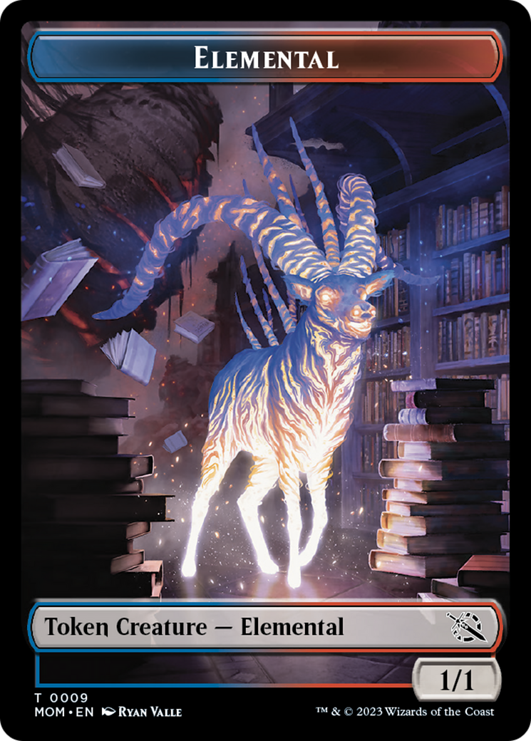 Elemental (9) // Wrenn and Realmbreaker Emblem Double-Sided Token [March of the Machine Tokens] | Gamer Loot