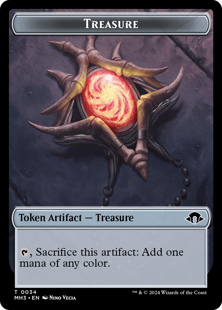 Phyrexian Germ // Treasure Double-Sided Token [Modern Horizons 3 Tokens] | Gamer Loot