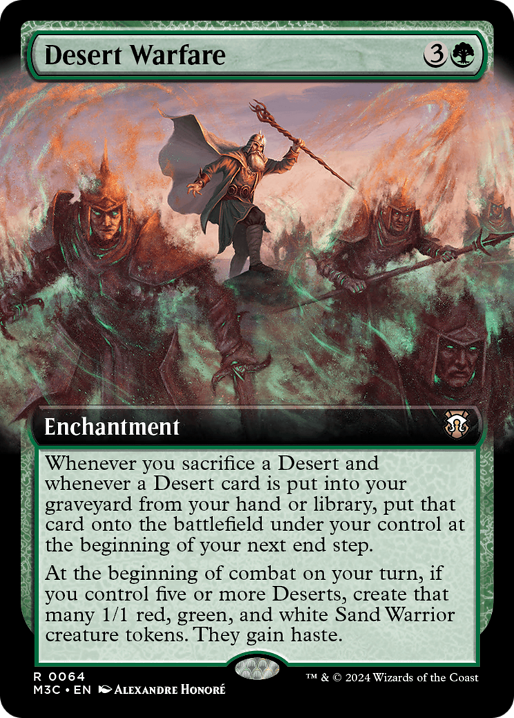 Desert Warfare (Extended Art) (Ripple Foil) [Modern Horizons 3 Commander] | Gamer Loot