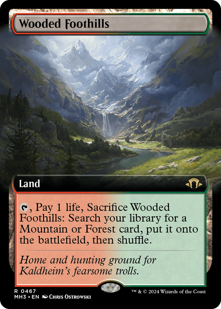 Wooded Foothills (Extended Art) [Modern Horizons 3] | Gamer Loot