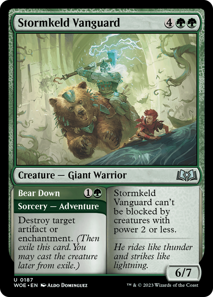 Stormkeld Vanguard // Bear Down [Wilds of Eldraine] | Gamer Loot