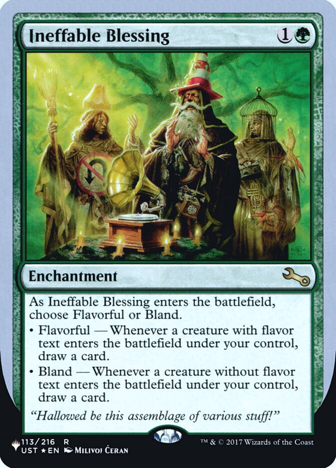 Ineffable Blessing (Flavorful) (Unfinity Foil Edition) [The List] | Gamer Loot