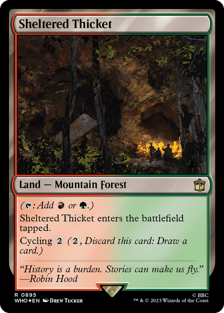 Sheltered Thicket (Surge Foil) [Doctor Who] | Gamer Loot