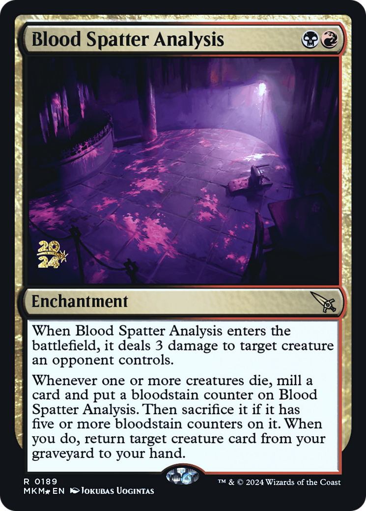 Blood Spatter Analysis [Murders at Karlov Manor Prerelease Promos] | Gamer Loot