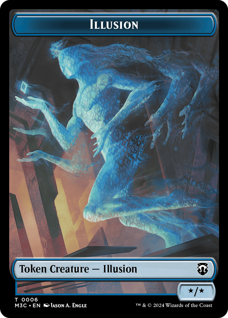 Illusion (Ripple Foil) // Servo Double-Sided Token [Modern Horizons 3 Commander Tokens] | Gamer Loot