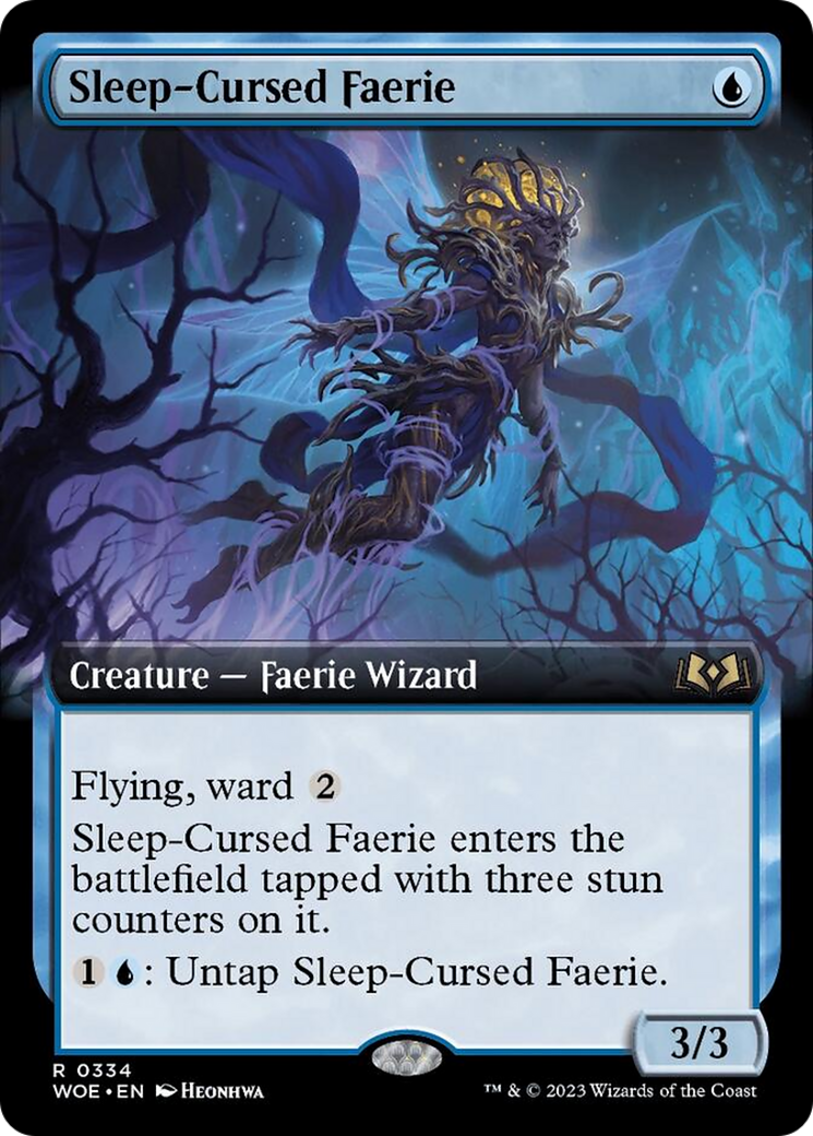 Sleep-Cursed Faerie (Extended Art) [Wilds of Eldraine] | Gamer Loot