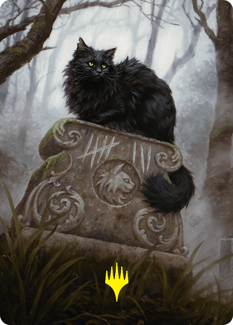 Nine-Lives Familiar 2 Art Card (36/54) (Gold-Stamped Planeswalker Symbol) [Foundations Art Series] | Gamer Loot