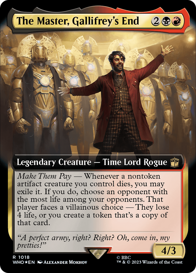 The Master, Gallifrey's End (Extended Art) (Surge Foil) [Doctor Who] | Gamer Loot