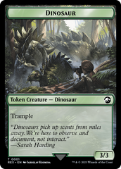 Gnome // Dinosaur (0001) Double-Sided Token [The Lost Caverns of Ixalan Tokens] | Gamer Loot