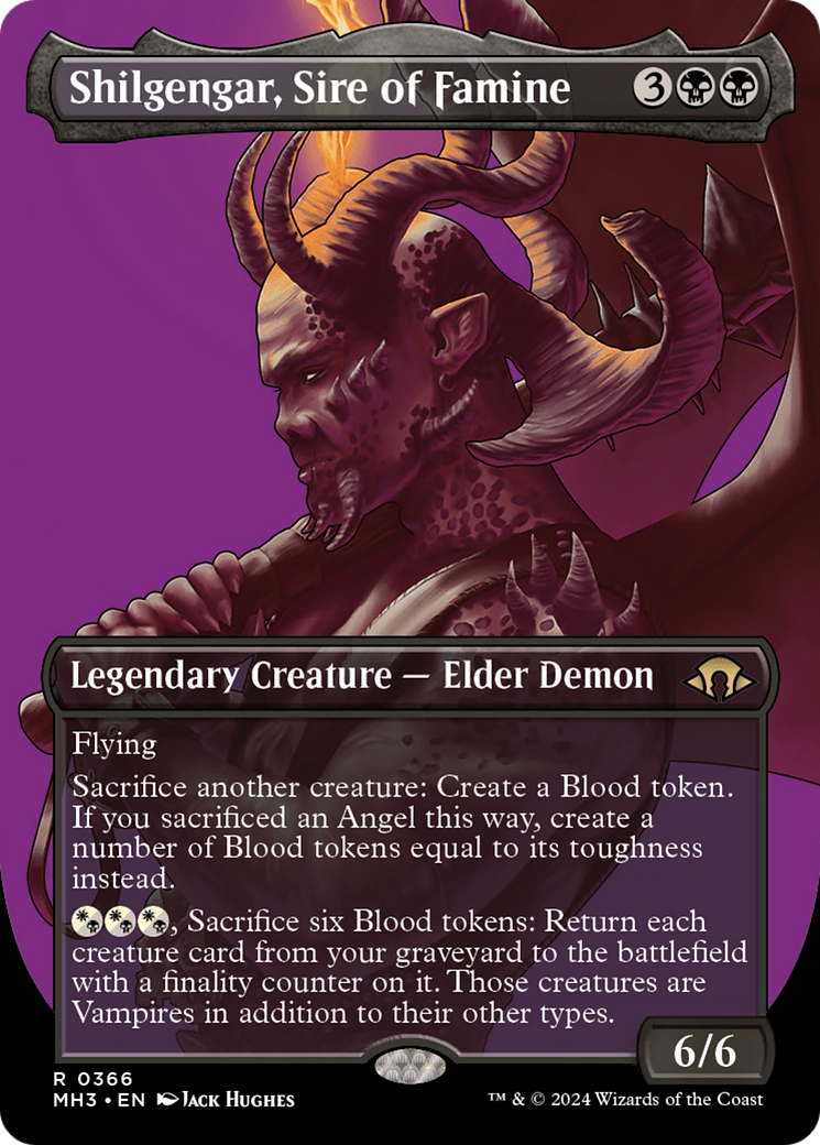 Shilgengar, Sire of Famine (Borderless) [Modern Horizons 3] | Gamer Loot