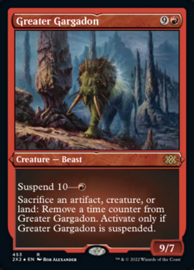 Greater Gargadon (Foil Etched) [Double Masters 2022] | Gamer Loot