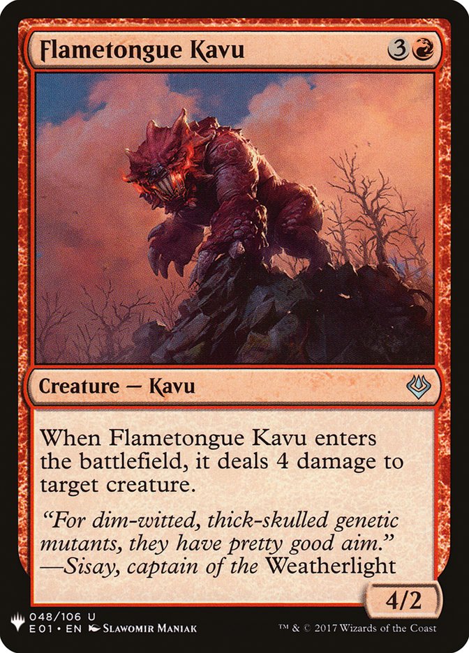 Flametongue Kavu [Mystery Booster] | Gamer Loot