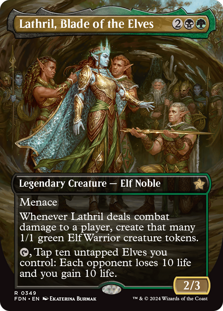 Lathril, Blade of the Elves (Borderless) [Foundations] | Gamer Loot