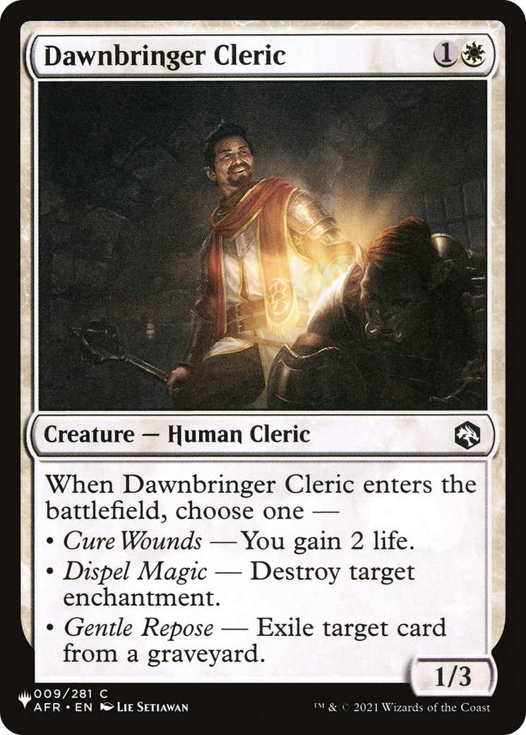 Dawnbringer Cleric [The List Reprints] | Gamer Loot