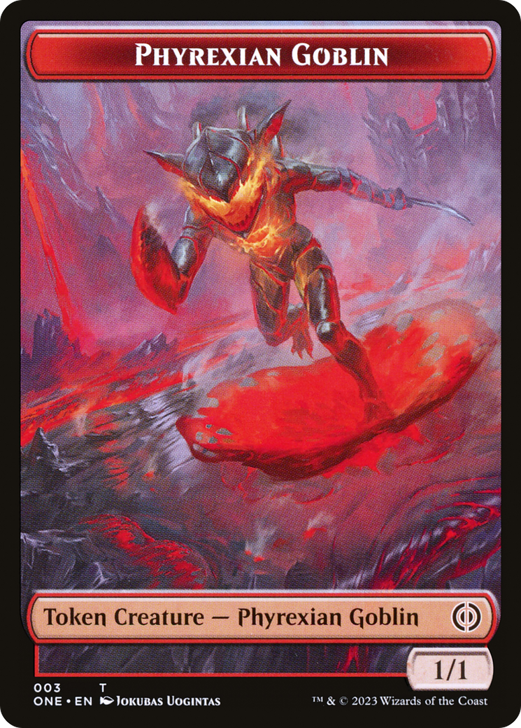 Phyrexian Goblin // Phyrexian Golem Double-Sided Token [Phyrexia: All Will Be One Tokens] | Gamer Loot