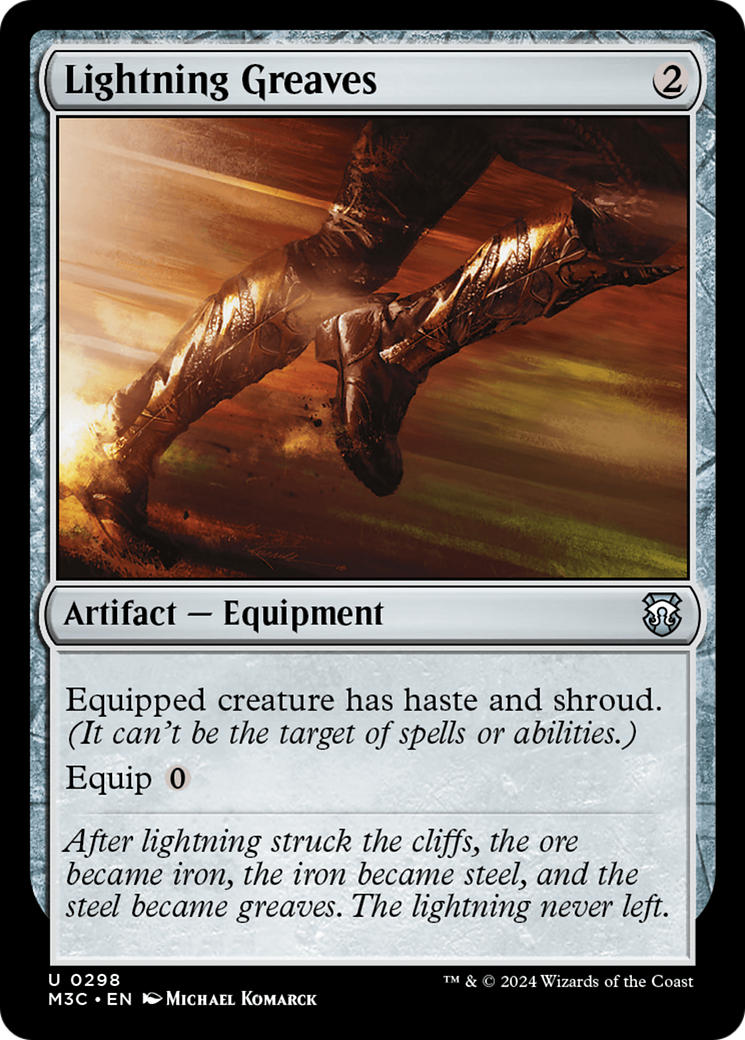 Lightning Greaves (Ripple Foil) [Modern Horizons 3 Commander] | Gamer Loot