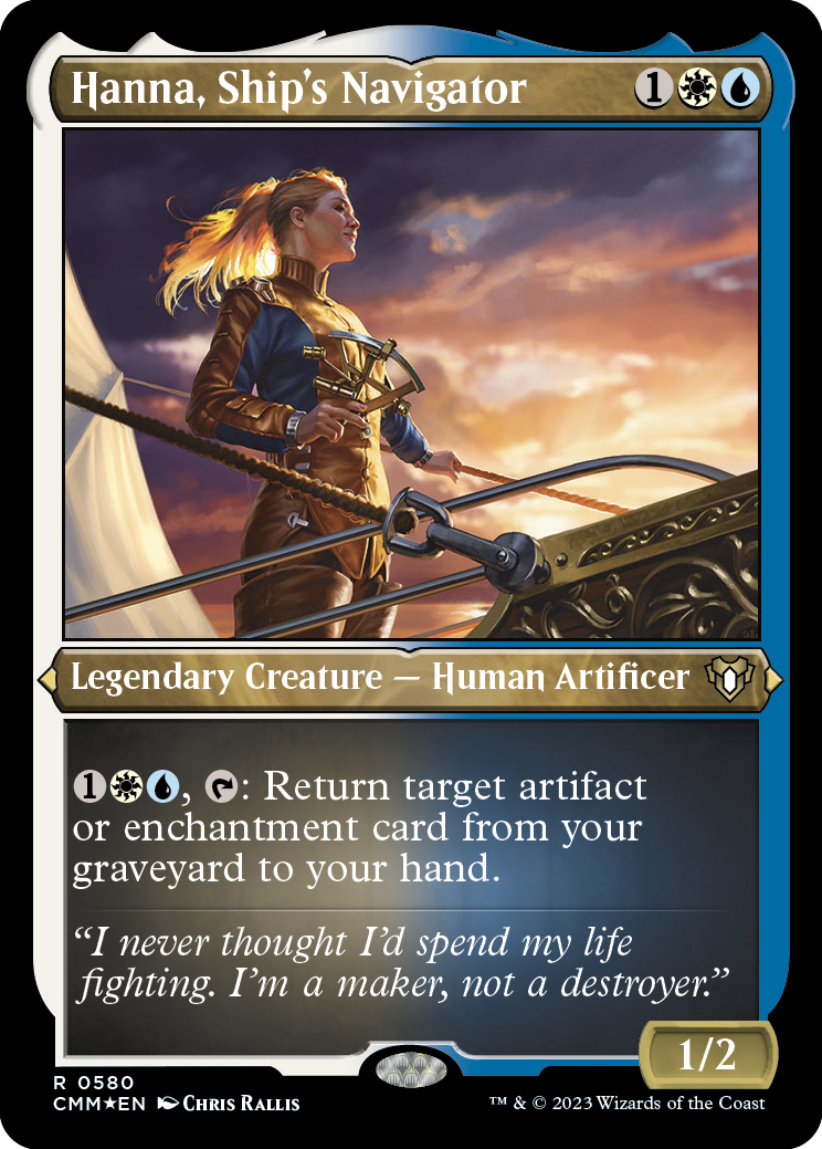 Hanna, Ship's Navigator (Foil Etched) [Commander Masters] | Gamer Loot