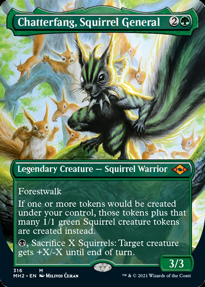 Chatterfang, Squirrel General (Borderless Alternate Art) [Modern Horizons 2] | Gamer Loot