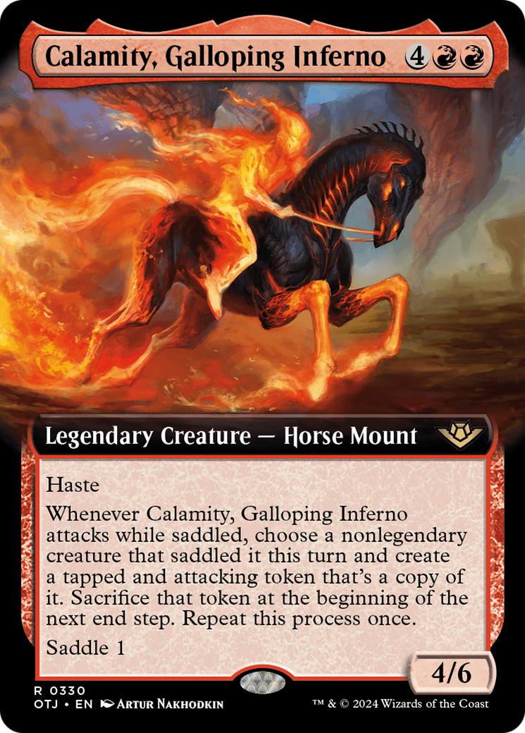 Calamity, Galloping Inferno (Extended Art) [Outlaws of Thunder Junction] | Gamer Loot