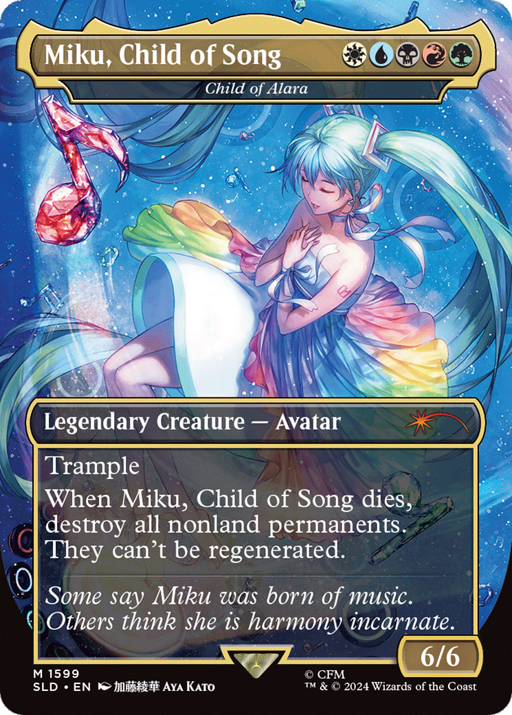 Miku, Child of Song - Child of Alara (Rainbow Foil) [Secret Lair Drop Series] | Gamer Loot