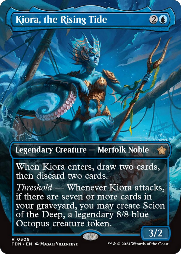Kiora, the Rising Tide (Borderless) [Foundations] | Gamer Loot