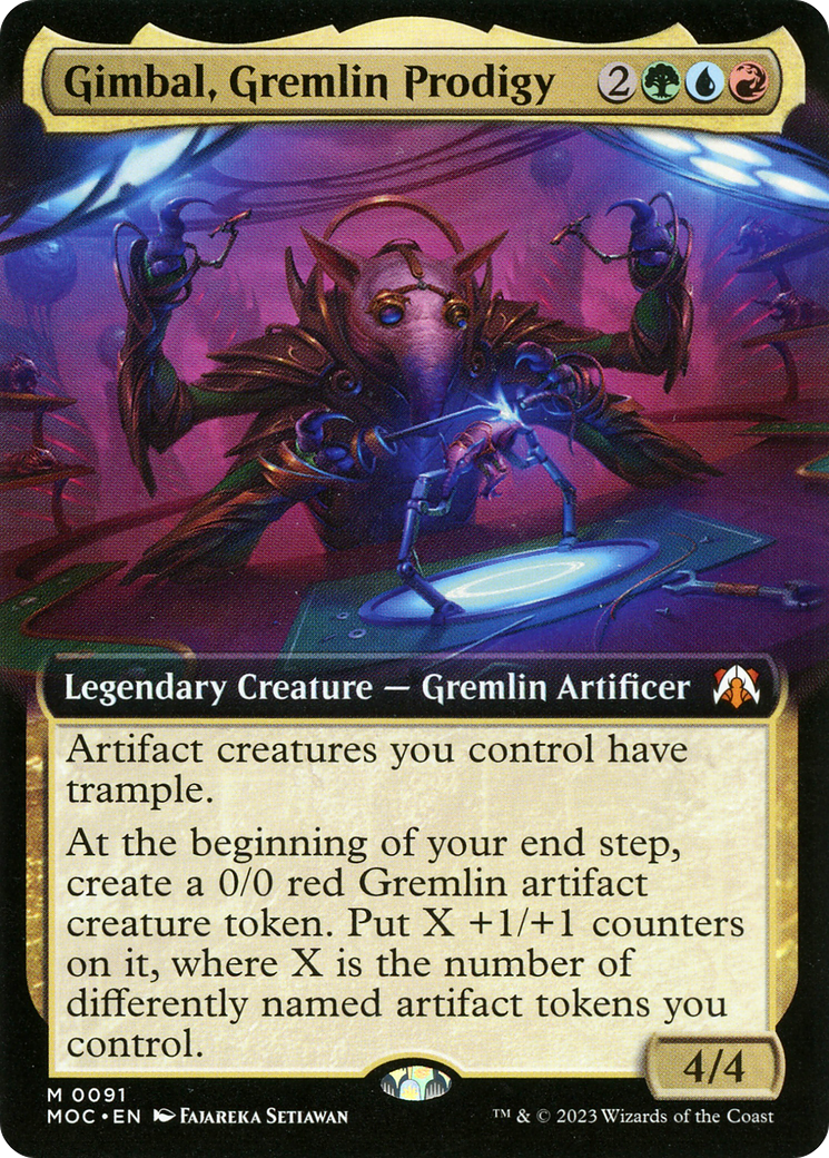 Gimbal, Gremlin Prodigy (Extended Art) [March of the Machine Commander] | Gamer Loot