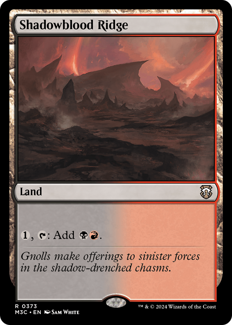 Shadowblood Ridge (Ripple Foil) [Modern Horizons 3 Commander] | Gamer Loot