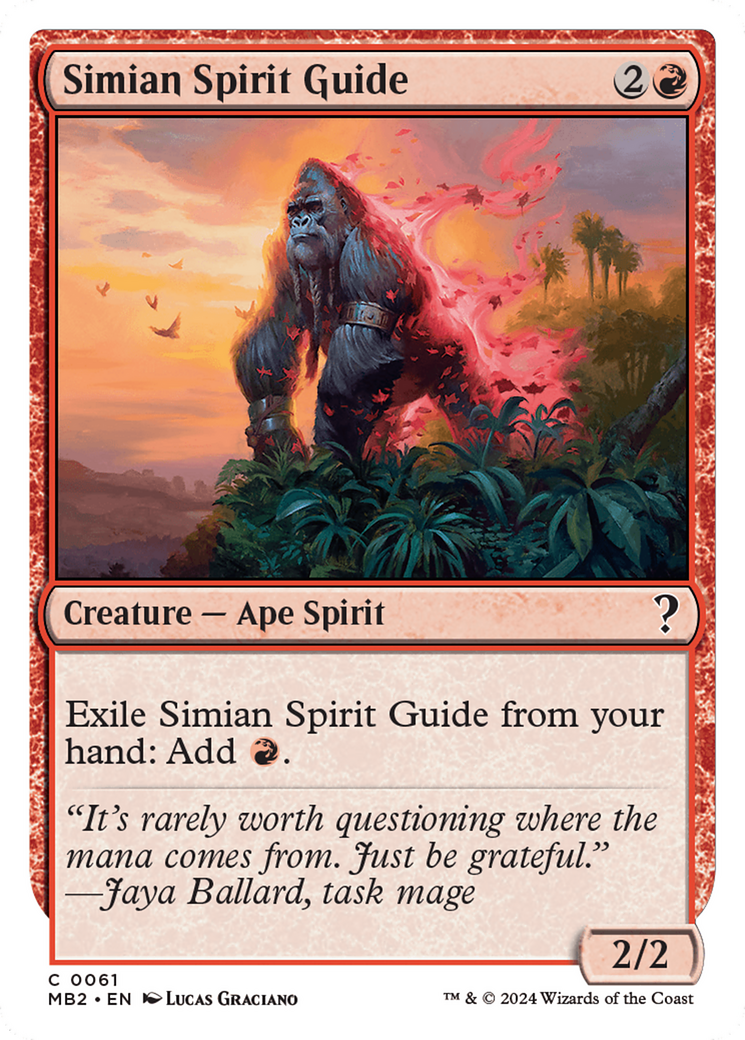 Simian Spirit Guide (White Border) [Mystery Booster 2] | Gamer Loot