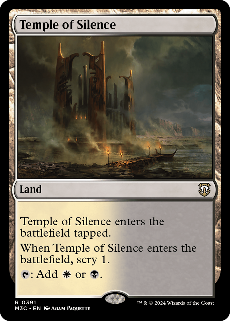 Temple of Silence (Ripple Foil) [Modern Horizons 3 Commander] | Gamer Loot