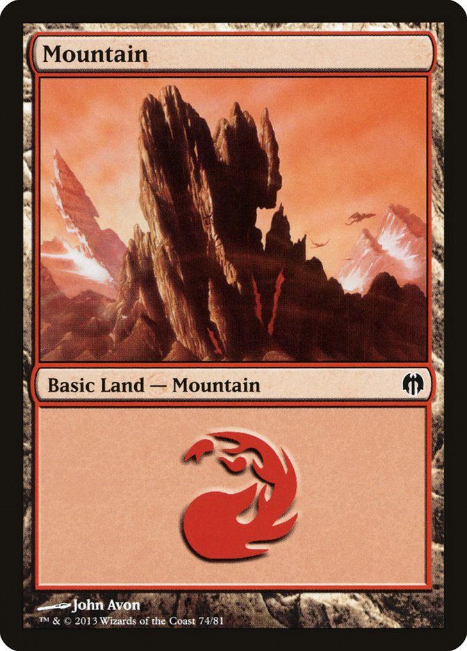 Mountain (74) [Duel Decks: Heroes vs. Monsters] | Gamer Loot