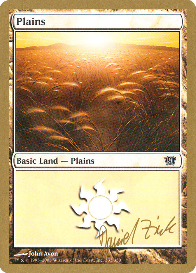 Plains (dz333) (Daniel Zink) [World Championship Decks 2003] | Gamer Loot