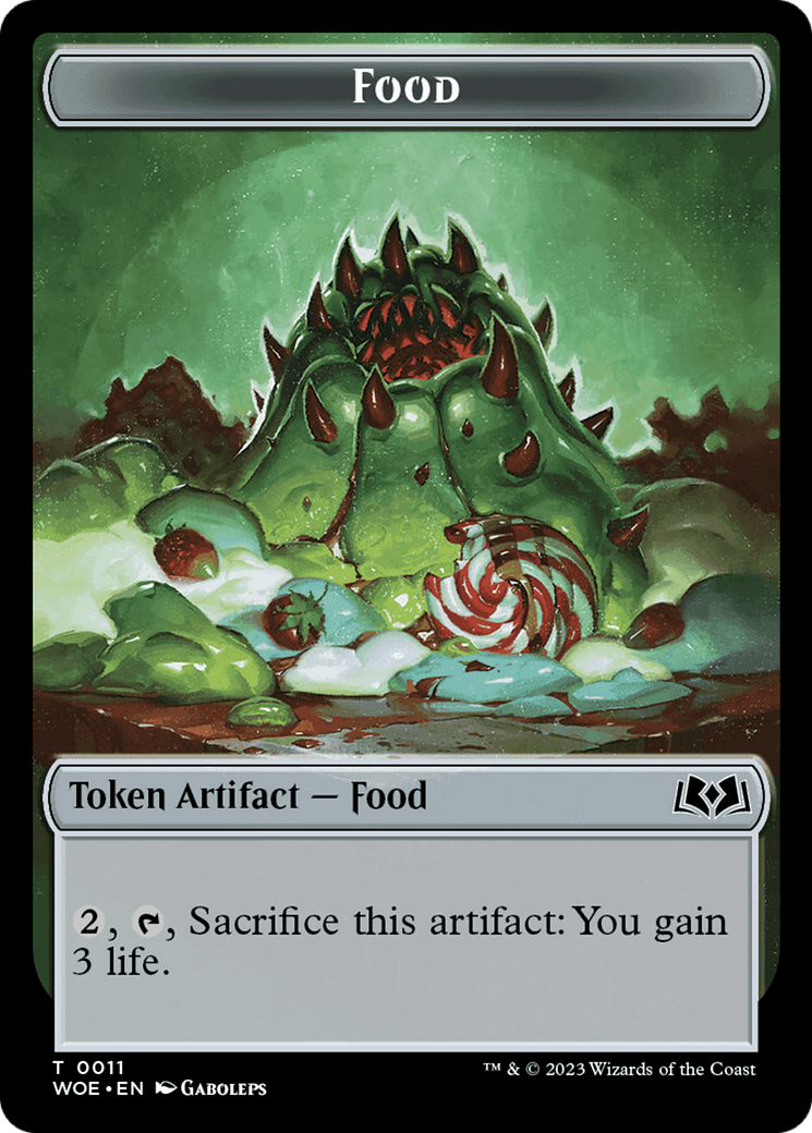 Rat // Food (0011) Double-Sided Token [Wilds of Eldraine Tokens] | Gamer Loot