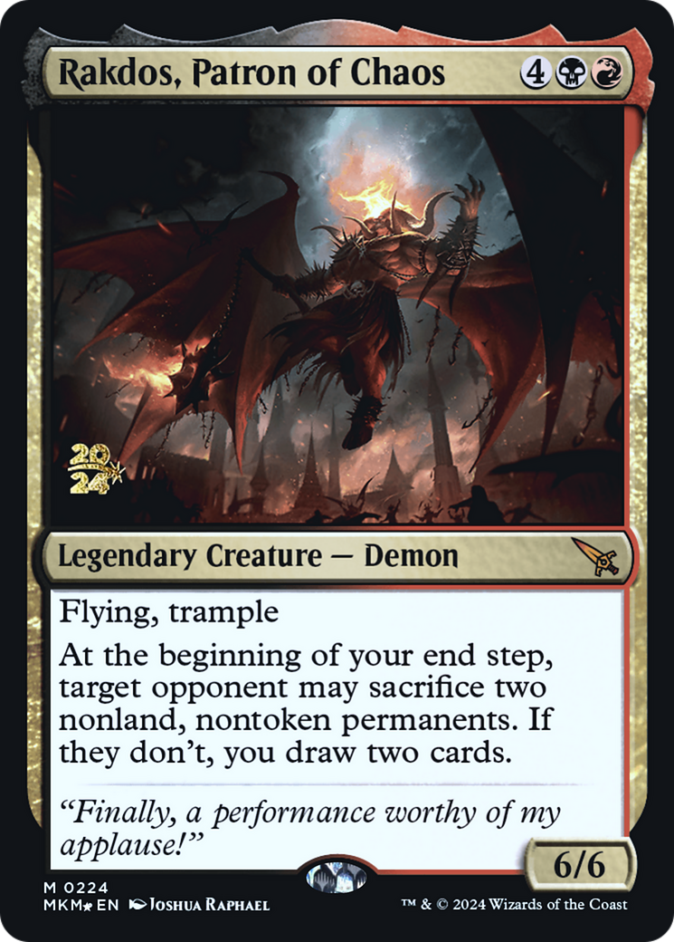 Rakdos, Patron of Chaos [Murders at Karlov Manor Prerelease Promos] | Gamer Loot