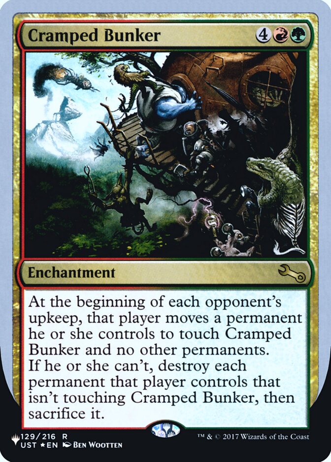 Cramped Bunker (Unfinity Foil Edition) [The List] | Gamer Loot