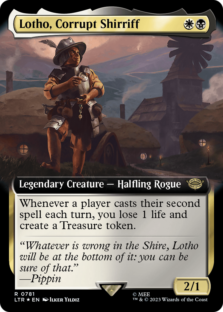 Lotho, Corrupt Shirriff (Extended Art) (Surge Foil) [The Lord of the Rings: Tales of Middle-Earth] | Gamer Loot