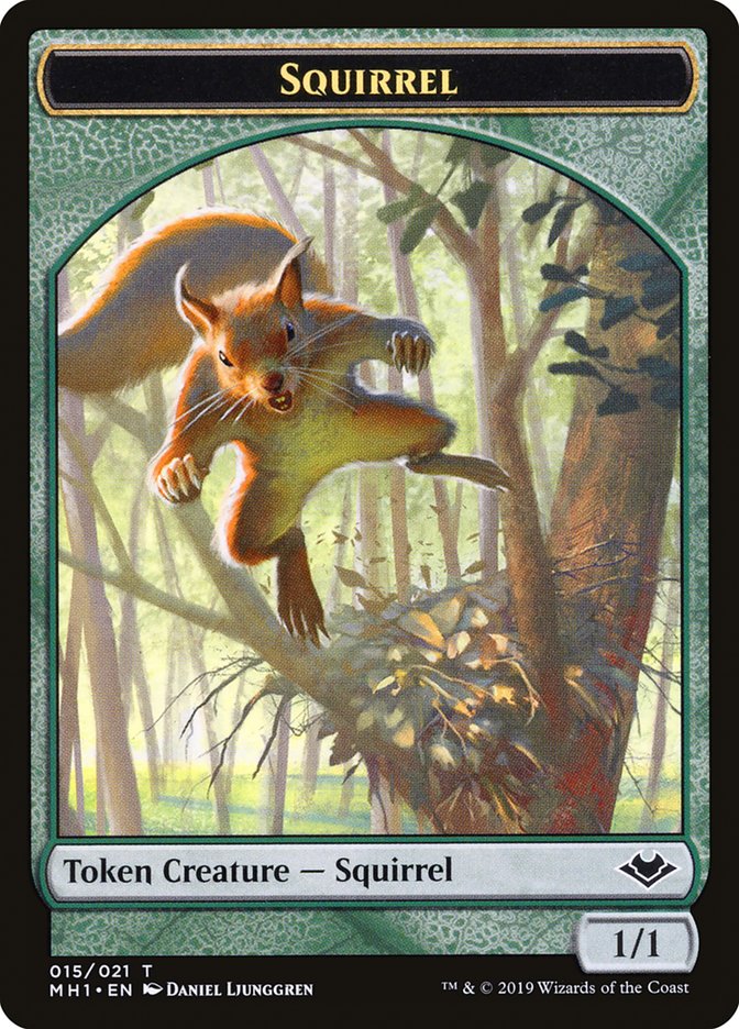 Zombie (007) // Squirrel (015) Double-Sided Token [Modern Horizons Tokens] | Gamer Loot