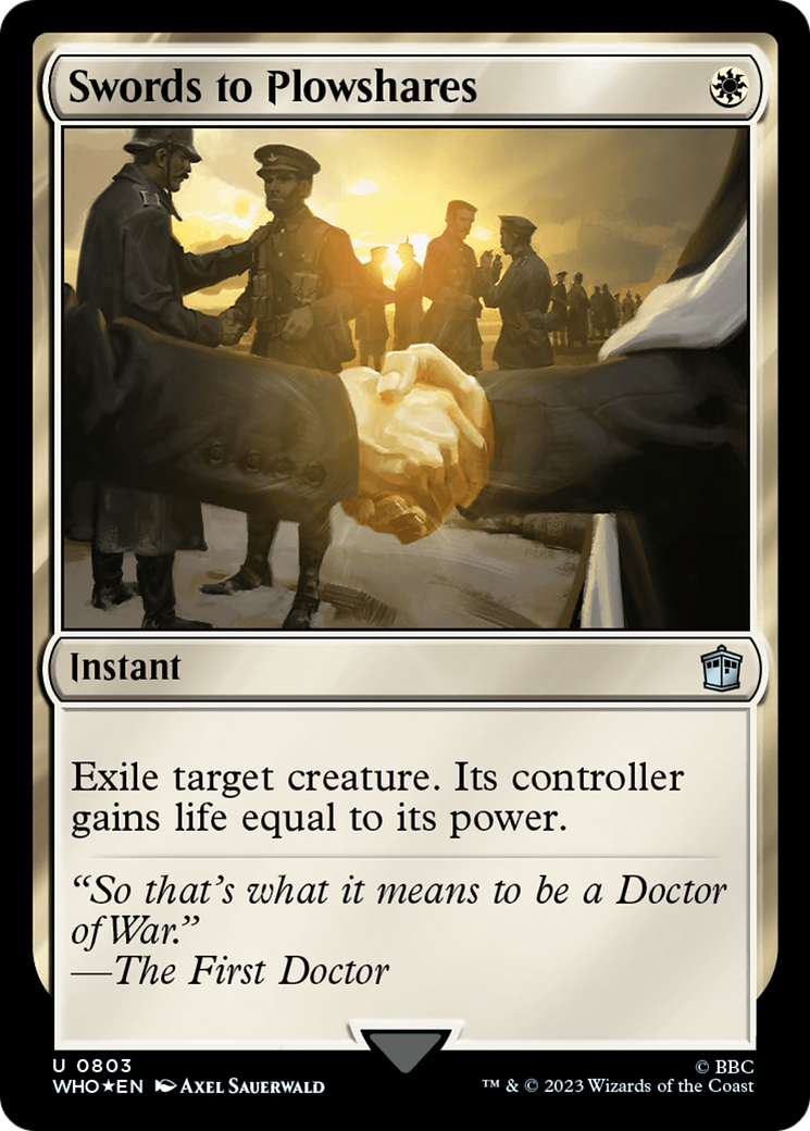 Swords to Plowshares (Surge Foil) [Doctor Who] | Gamer Loot