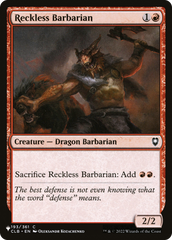 Reckless Barbarian [The List Reprints] | Gamer Loot