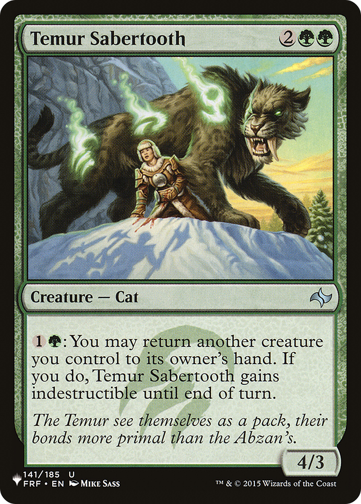 Temur Sabertooth [The List] | Gamer Loot