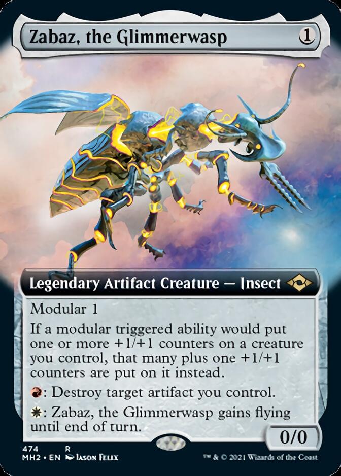 Zabaz, the Glimmerwasp (Extended Art) [Modern Horizons 2] | Gamer Loot