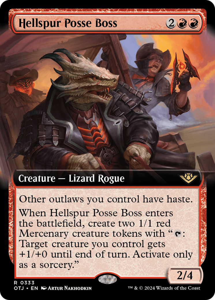 Hellspur Posse Boss (Extended Art) [Outlaws of Thunder Junction] | Gamer Loot