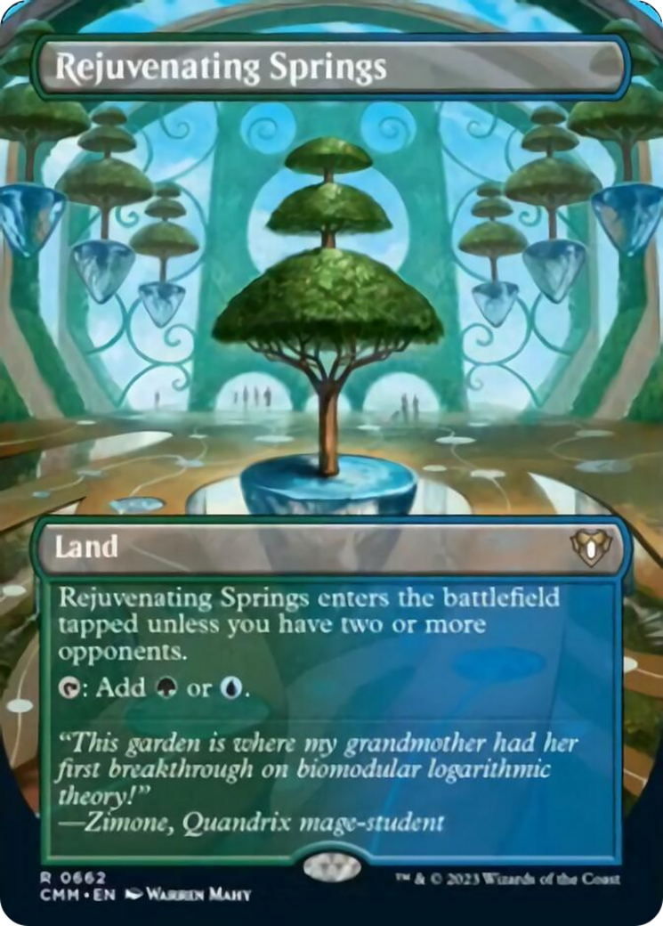 Rejuvenating Springs (Borderless Alternate Art) [Commander Masters] | Gamer Loot